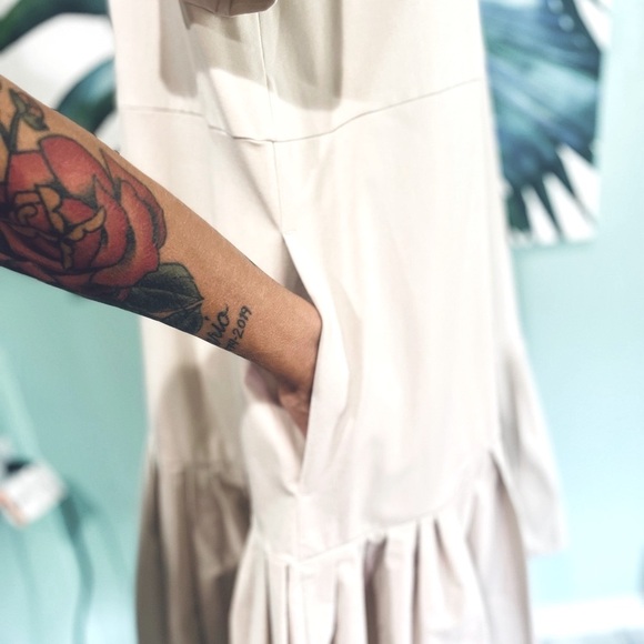 COS Pleated Dropped Waist Short Sleeve Dress - Picture 6 of 8